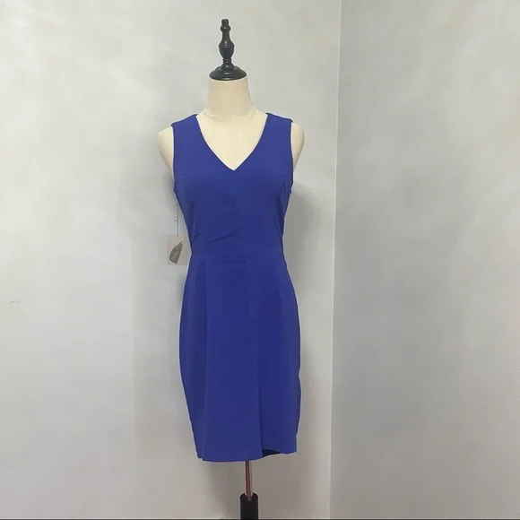 # Forever 21 Contemporary Asymmetrical Sleeveless Blue Short Dress New With Tag - Picture 2 of 15